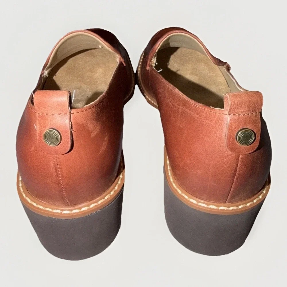 Naturalizer Woman's Darry Lug Sole Loafer Terracotta Leather Size 5.5M - Picture 5 of 8